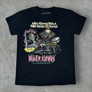 Killer Klowns From Outer Space On Video VHS Promo Size Small Black Y2K T-Shirt
